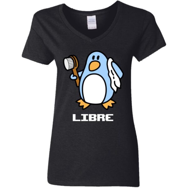 Libre Ladies' 5.3 oz. V-Neck T-Shirt - Image 2