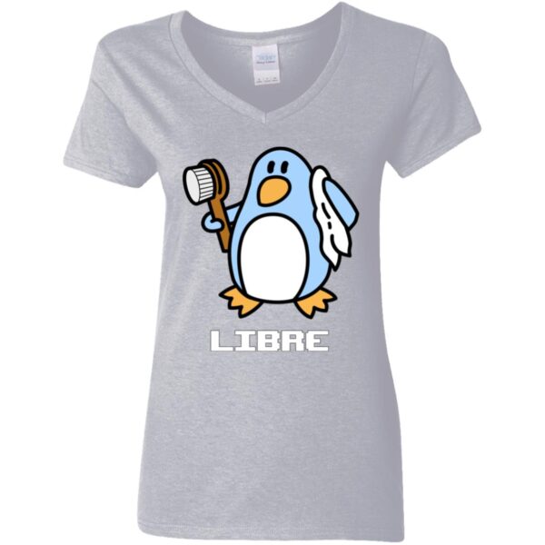 Libre Ladies' 5.3 oz. V-Neck T-Shirt - Image 7